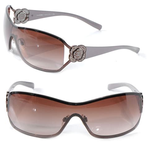 CHANEL Swarovski Crystal Camellia CC Sunglasses 4164